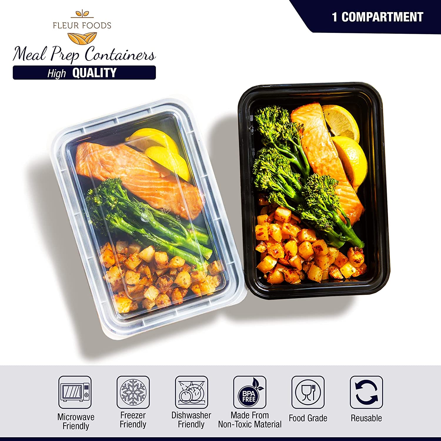 Meal Prep Containers - Food Storage Prep Containers Certified BPA